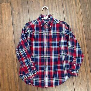 Ralph Lauren Kids Red and Blue Plaid Button-Down Shirt